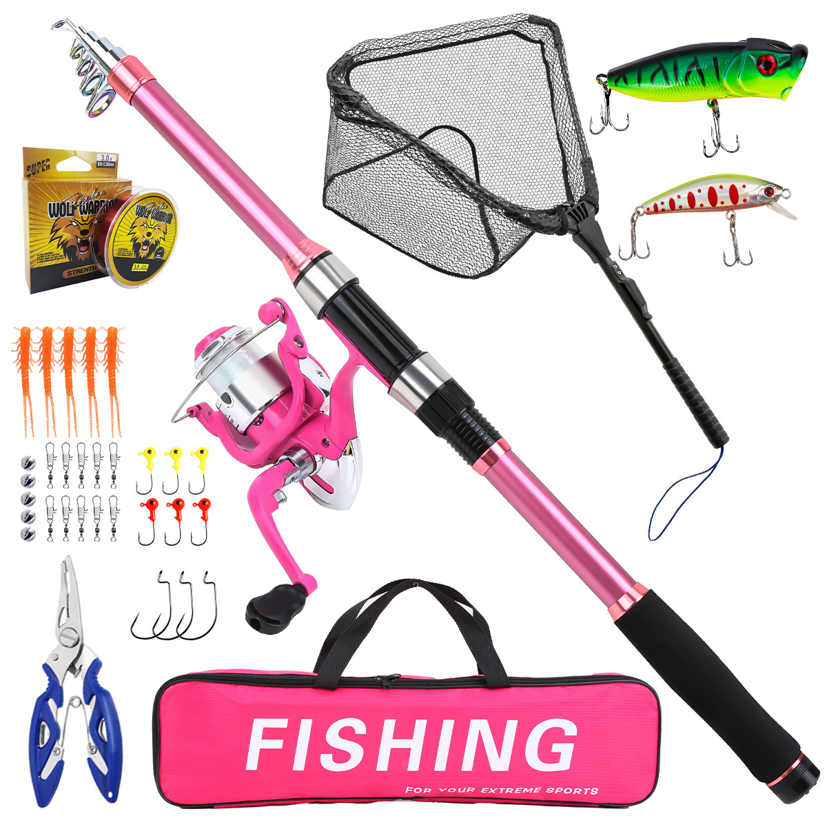 Fishing Line Spooler - Fishing Pole Set Full Kits With