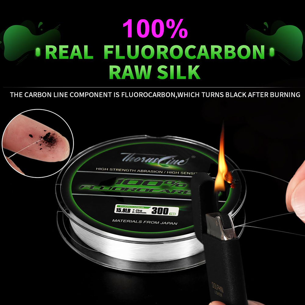 Fluorocarbon Line - ThornsLine 100% Fluorocarbon Fishing Line 50-270M,
